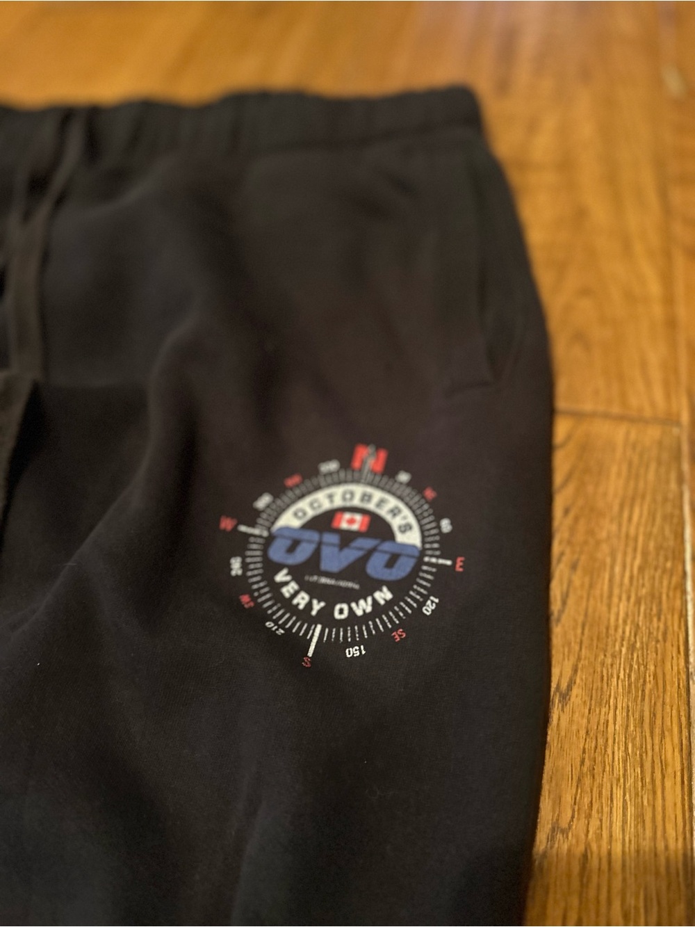OVO Black Sweatpants with Gold Owl Tag